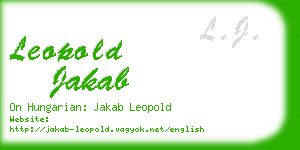 leopold jakab business card